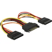 DeLOCK SATA kabel - 15-Polig SATA male naar 15-Polig SATA female