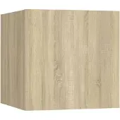 Syfax Tv-wandmeubel 30,5x30x30 cm sonoma eikenkleurig