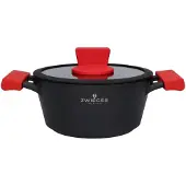 Zwieger OBSIDIAN Inductiepot met Deksel 20cm, Pan + steelpan, Zwart