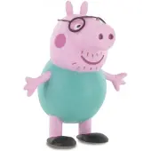 Comansi speelfiguur Peppa Pig: Daddy Pig 6 cm roze