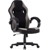 Sense7 Prism Gaming Stoel, gestoffeerd, zwart-grijs - Ergonomische bureaustoel, computerstoel, gamingstoel. Kenmerken: FlowTech, HR-schuim, HDF-stof
