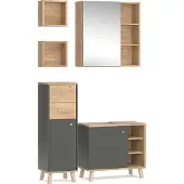 Vicco Badkamermeubel set Senyo, Antraciet, 5-delig