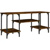 Syfax Tv-meubel 102x35x45,5 cm bewerkt hout gerookt eikenkleurig