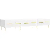 Syfax Tv-meubel 150x36x30 cm bewerkt hout wit