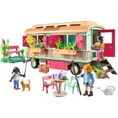 Playmobil Cozy Site Trailer Cafe Construction Game Roze Kinderen