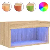 vidaXL Tv-meubel met LED-verlichting 60x30x30 cm sonoma eikenkleurig