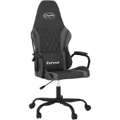 vidaXL Gamestoel kunstleer zwart en grijs