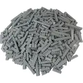 LEGO blokjes 1x1, 1x2, 1x3, 1x4, hoge blokjes, lichtgrijs, mix. Nieuw! Aantal: 100 stuks