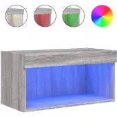 vidaXL Tv-meubel met LED-verlichting 60x30x30 cm grijs sonoma eiken