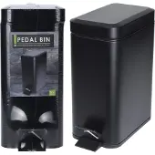 Huismerk Premium Pedaalemmer Metaal Zwart - 5 L