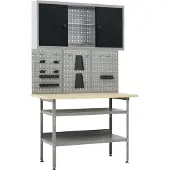 Syfax Werkbank met drie wandpanelen en een kast