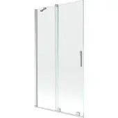 Mexen Velar badwand 2-delig verschuifbaar 100 x 150 , transparant, chroom - 896-100-000-01-01