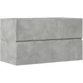 vidaXL Wastafelkast 90x38,5x45 cm spaanplaat betongrijs
