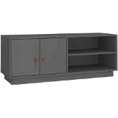 Syfax Tv-meubel 105x34x40 cm massief grenenhout grijs