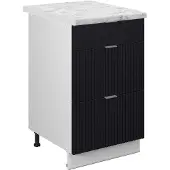 Vicco Fame-Line Keukenkasten – 50 cm, WB Marmer Zwart gestreept