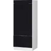 Vicco Hoge kast Fame-Line, Zwart gestreept/Wit, 60 cm