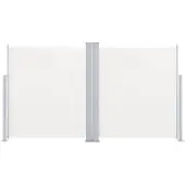 Syfax Tuinscherm uittrekbaar dubbel 170x600 cm crème