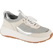 FitFlop F-mode suede/knit flatform slip-on laced sneakers
