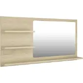 Syfax Badkamerspiegel 90x10,5x45 cm bewerkt hout sonoma eikenkleurig