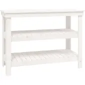 Syfax Werkbank 110,5x50x80 cm massief grenenhout wit