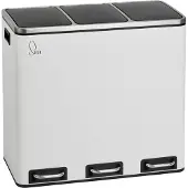 SVITA TM3X18 Prullenbak 54L - afvalbak afvalscheiding wit