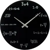 Out of the blue Wandklok met rekensommen - 35 cm - Educatief en uniek design