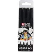 Sakura Manga Pigma Sensei Black 4-set