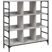 Syfax Dressoir 102x32x103,5 cm bewerkt hout grijs sonoma eikenkleurig