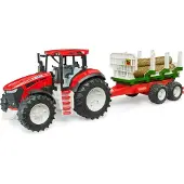 BRUDER ROADMAX | Tractor met bomentrailer | 3 bomen (03453) 530267