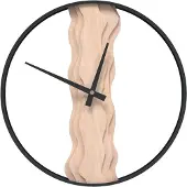 Syfax Wandklok Ø35 cm ijzer en eikenhout bruin