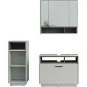 Vicco Badkamermeubelset Beatrice Grijs/Antraciet 3-delig, Model 55792