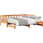 Syfax Uittrekbare Dagbed Wasbruin 193.5 x 184 x 66 cm