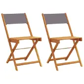 Syfax Inklapbare stoelen 2 st en stof antracietkleurig