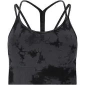 Athlecia - Women's Theresa Tie Dye Seamless Bra - Sportbeha L/XL, zwart/grijs