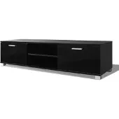 Syfax Tv-meubel 140x40,5x35 cm hoogglans zwart