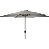 Gardalux Parasol | | Ø 300 x 248 cm (Lichtgrijs, Rond, UPF 30+)