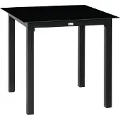 Outsunny Gartentisch Aluminium Schwarz
