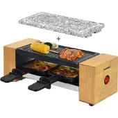 Syntrox Germany Raclette voor 2 personen | Grillplaat en hete steen | 320W | Anti-aanbaklaag - Biel / A-kwaliteit