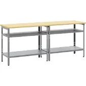 Syfax Werkbankset 2 st Beige en Grijs Gepoedercoat staal