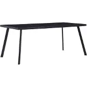 Syfax Eettafel 160x80x75 cm gehard glas zwart