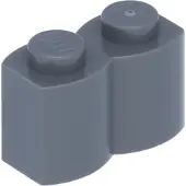 LEGO 1x2 Palissade - 10 stuks, donkergrijs
