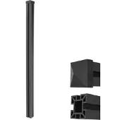 MCW WPC paal Sarthe WPC afrastering, pijlerpaal, insteeksysteem 1,88m ~ antraciet