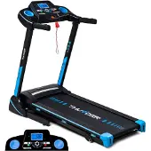 Thunder Laufband ICON BLUE, loopband met afmetingen 115x42 cm, snelheid tot 17 km/u, merk FitShow, inklapbaar, met Bluetooth