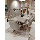 AEA Esszimmer Set Garnitur Tisch 6x Stühle Design Modern Möbel Luxus Esstisch