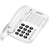 Geemarc Telecom , Telefoon voor senioren, Uitgebreid model met verstelbare deurbel, wit