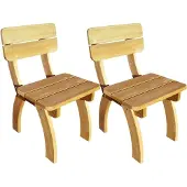 Syfax Tuinstoelen 2 st geïmpregneerd grenenhout