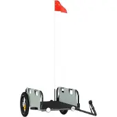 Syfax Fietstrailer oxford stof en ijzer grijs