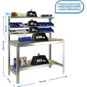 Simonwork (bancos De Trabajo) Bt1 Metaalplank 1445x1510x760 Mm