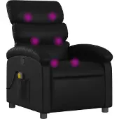vidaXL Massagestoel van zwart kunstleer