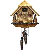 Engstler - 452_Q - Koekoeksklok - Kwarts - Notenhout - 25 cm